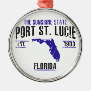 Port St. Lucie Silbernes Ornament