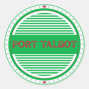 Port Talbot City Pride Emblem – Walisische Identit Runder Aufkleber