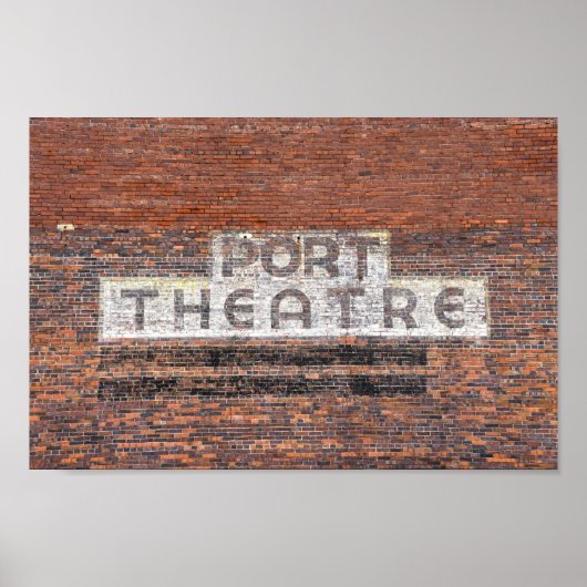 Port Theater Sign, Port St. Joe, Florida Poster (Vorne)