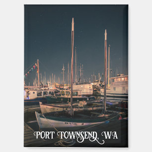 Port Townsend, Washington bei Nacht Magnet