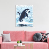 Port Townsend, WashingtonOrca Jumping Leinwanddruck (Insitu (Wohnzimmer))