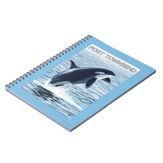 Port Townsend, WashingtonOrca Jumping Notizblock (Linke Seite)