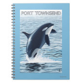 Port Townsend, WashingtonOrca Jumping Notizblock (Vorderseite)