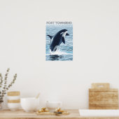 Port Townsend, WashingtonOrca Jumping Poster (Küche)