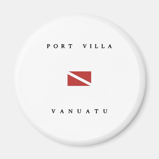 Port Villa Vanuatu Scuba Dive Flag Magnet (Vorne)