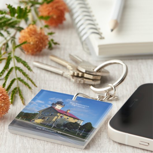 Port Washington Lighthouse Schlüsselkette Schlüsselanhänger (Vorderseite rechts)