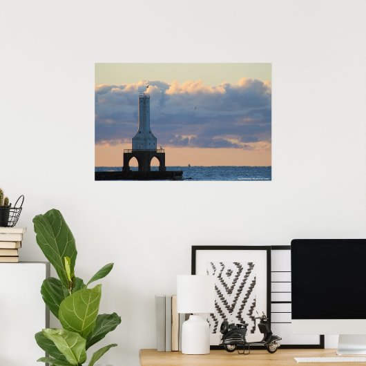 Port Washington, Wi. Leuchtturm Poster (Heimbüro)