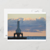 Port Washington, Wi. Leuchtturm Postkarte (Vorne/Hinten)