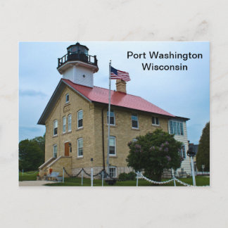 Port Washington Wisconsin Lighthouse Postkarte