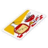Port Wein Cartoon Humorales Gastgeschenk Magnet (Linke Seite)