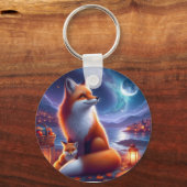 Porta-chaves, raposa vermelha de dia e de noite schlüsselanhänger (Rückseite)