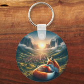 Porta-chaves, raposa vermelha de dia e de noite schlüsselanhänger (Vorderseite)