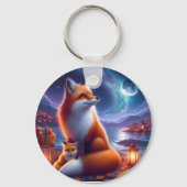 Porta-chaves, raposa vermelha de dia e de noite schlüsselanhänger (Rückseite)