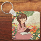 Porta-chaves Uma jovem de cabelos trançados Schlüsselanhänger (Vorderseite)