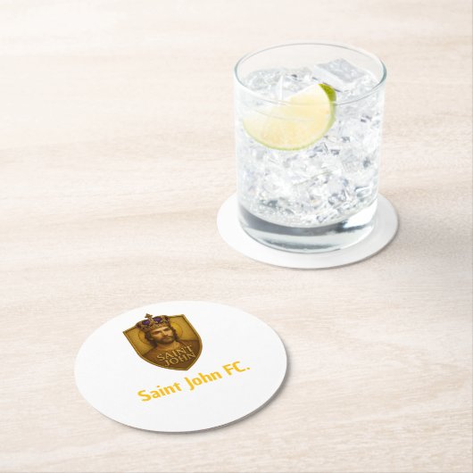 Porta-Copo Saint John FC. Runder Pappuntersetzer (Vor Ort)