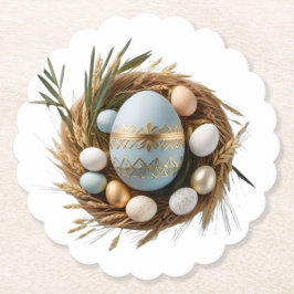 Porta Copos Bordas Onduladas Luz da Páscoa Untersetzer