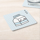 Porta copos caixa de leite miruku rechteckiger pappuntersetzer (angewinkelt)