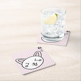 Porta copos gatinho rosa rechteckiger pappuntersetzer