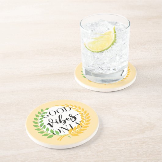 Porta copos good vibes getränkeuntersetzer (Seite)