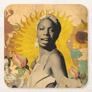 PORTA COPOS JAZZ - NINA SIMONE RECHTECKIGER PAPPUNTERSETZER