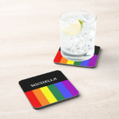 Porta Copos Orgulho Gay Rainbow Personalizado Getränkeuntersetzer (Rechte Seite)