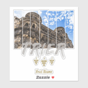 Porta Nigra in Trier Vintag Moselle Souvenir Aufkleber