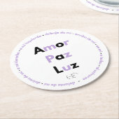 Porta vasos con Oración Celestial Runder Pappuntersetzer (Angewinkelt)