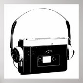 Portable Cassette Player der 80er Jahre, Walkman. Poster (Vorne)