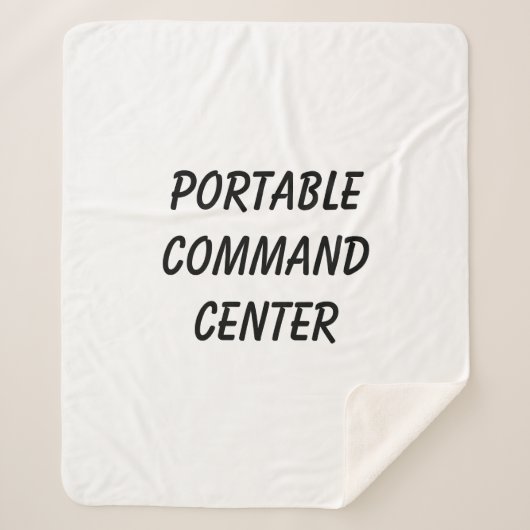 Portable command center blanket sherpadecke (Vorderseite)