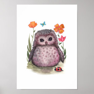 Portable Lila Schale und Ladybug Poster
