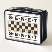 Portable Senet Board Schachbrett Metal Lunchbox (Rückseite)