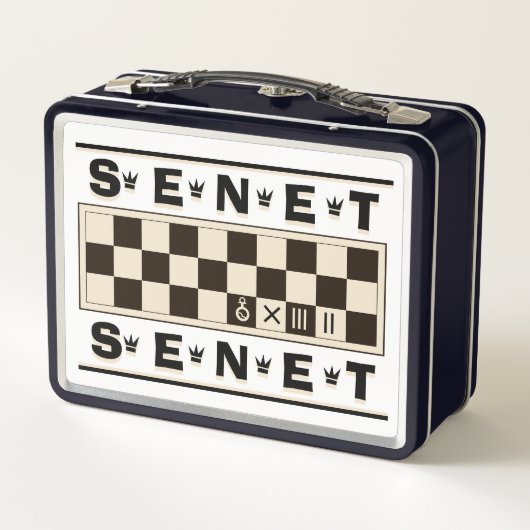 Portable Senet Board Schachbrett Metal Lunchbox (Rückseite)