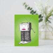 Portable TV Postkarte (Stehend Vorderseite)