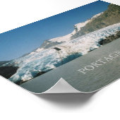Portage Glacier, Alaska Poster (Ecke)
