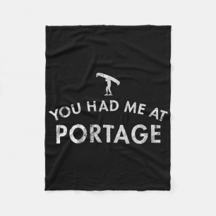 Portage Kanu Paddel Fluss See Camping Fleecedecke