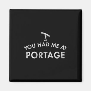Portage Kanu Paddel Fluss See Camping Magnet