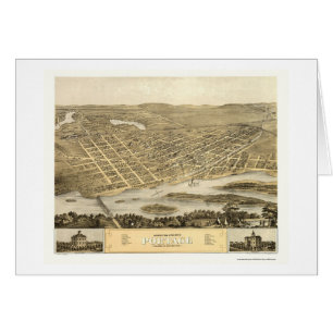 Portage, panoramische Karte WI - 1868