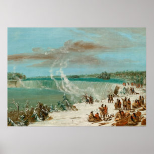 Portage rund um den Fall von Niagara am Table Rock Poster