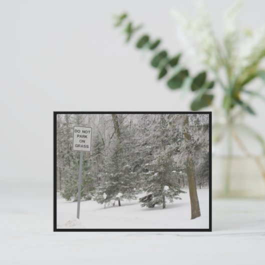 Portage - Schnee - Spaß Postkarte (Stehend Vorderseite)