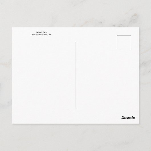 Portage - Schnee - Spaß Postkarte (Rückseite)