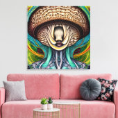 Portait eines Pilzes mit menschlichen Merkmalen Leinwanddruck (Insitu (Wohnzimmer))