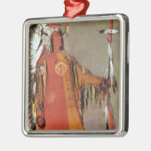 Portait vom indischen Chef Mato-Tope von George Ca Silbernes Ornament (Links)