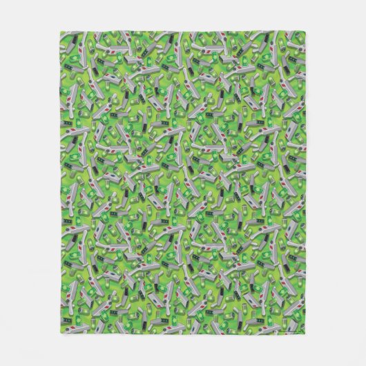 Portal Gun Pattern Fleecedecke (Vorderseite)