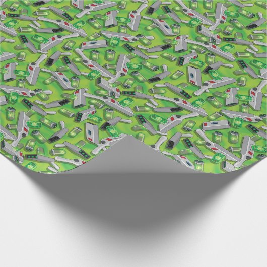 Portal Gun Pattern Geschenkpapier (Ecke)