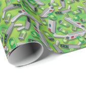 Portal Gun Pattern Geschenkpapier (Rolleneckpunkt)