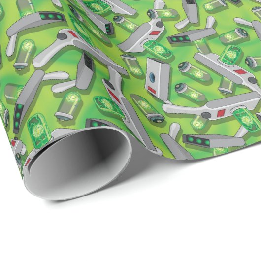 Portal Gun Pattern Geschenkpapier (Rolleneckpunkt)