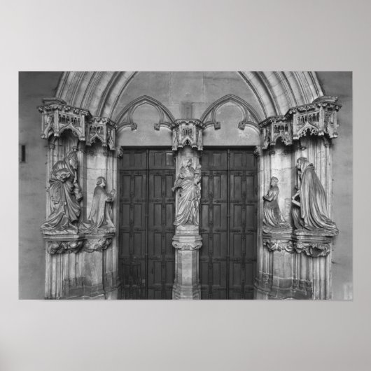 Portal mit einem Wahrzeichen, das die Jungfrau dar Poster (Vorne)