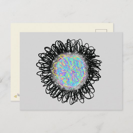 Portal mit farbenfroher Weave Art ESS 1. Dezember Postkarte (Vorne/Hinten)