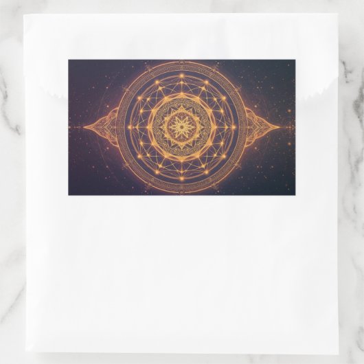 Portal of the Infinite Light – A Sacred Mandala Rechteckiger Aufkleber (Tasche)