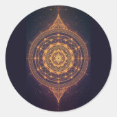 Portal of the Infinite Light – A Sacred Mandala Runder Aufkleber (Vorderseite)